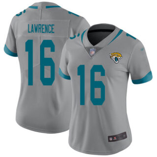 Women's Nike Jaguars #16 Trevor Lawrence Silver Women's Stitched NFL Limited Inverted Legend Jersey