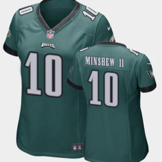 Women's Philadelphia Eagles #10 Gardner Minshew II Green Vapor Untouchable Limited Stitched Football Jersey(Run Small)