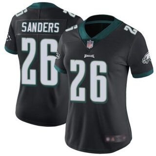 Women's Philadelphia Eagles #26 Miles Sanders Black Vapor Untouchable Limited Stitched Football Jersey(Run Small)