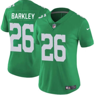 Women's Philadelphia Eagles #26 Saquon Barkley Kelly Green Vapor Untouchable Limited Stitched Football Jersey(Run Small)