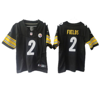 Women's Pittsburgh Steelers #2 Justin Fields F.U.S.E Black Vapor Stitched Football Jersey(Run Small)