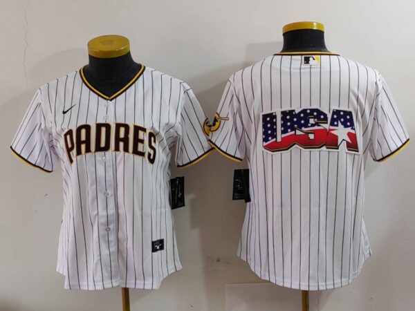 Women's San Diego Padres Big Logo Cool Base Stitched Baseball Jerseys