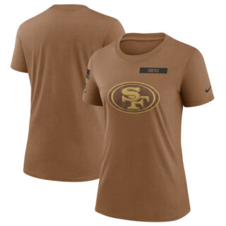 Women's San Francisco 49ers 2023 Brown Salute To Service Legend Performance T-Shirt(Run Small)