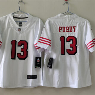 Women's San Francisco 49ers #13 Brock Purdy White 2nd Alternate Stitched Jersey(Run Small)