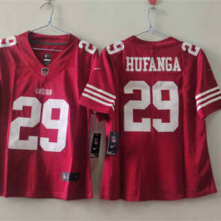 Women's San Francisco 49ers #29 Talanoa Hufanga Red Vapor Stitched Jersey(Run Small)