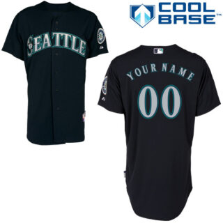 Women's Seattle Mariners Customized Navy Blue Jersey