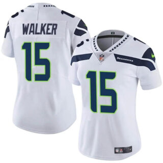 Women's Seattle Seahawks #15 P.J. Walker White Vapor Limited Stitched Football Jersey(Run Small)