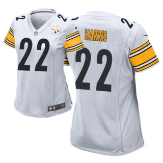 Women's Steelers #22 Najee Harris 2021 NFL Draft White Jersey