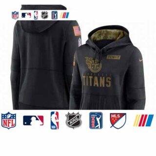 Women's Tennessee Titans Nike 2020 Salute to Service Performance Pullover Hoodie Black