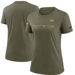 Women's Washington Football Team Olive 2021 Salute To Service T-Shirt (Run Small)