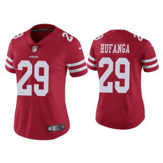 Women 49ers #29 Talanoa Hufanga Red Jersey