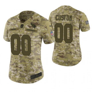 Women Arizona Cardinals Custom Camo 2018 Salute To Service Limited Jersey