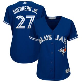 Women Blue Jays 27 Vladimir Guerrero Jr. Royal Women Cool Base Jersey