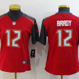 Women Buccaneers 12 Tom Brady Red Women Vapor Untouchable Limited Jersey