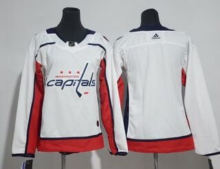 Women Capitals Blank White Women Adidas Jersey
