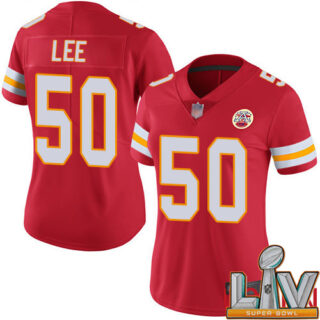 Women Cheap Super Bowl LV 2021 Women Kansas City Chiefs 50 Lee Darron Red Team Color Vapor Untouchable Limited Player Nike NFL Jersey
