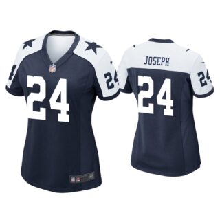 Women Cowboys #24 Kelvin Joseph Thanksgiving Blue Jersey