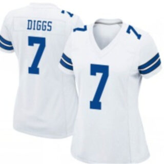 Women Cowboys #7 Trevon Diggs Thanksgiving White Vapor Limited Jersey