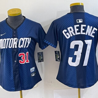 Women Detroit Tigers #31 Riley Greene 2024 Navy City Connect Cool Base Limited Stitched Jerseys