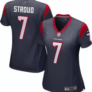 Women Houston Texans #7 C.J. Stroud Navy Stitched Jersey