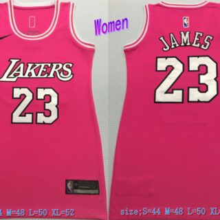 Women Lakers 23 LeBron James Pink Women Nike Swingman Jersey
