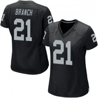 Women Las Vegas Raiders #21 Cliff Branch Black Jersey