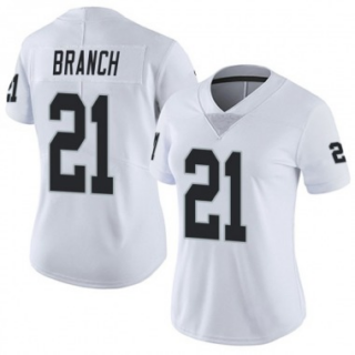 Women Las Vegas Raiders #21 Cliff Branch White Jersey