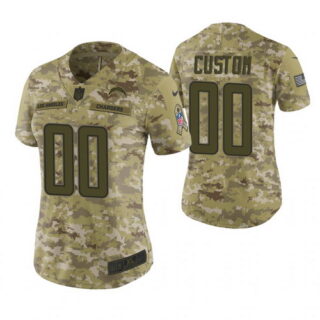 Women Los Angeles Chargers Custom Camo 2018 Salute To Service Limited Jersey