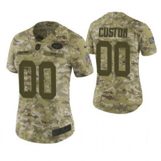 Women New York Jets Custom Camo 2018 Salute To Service Limited Jersey