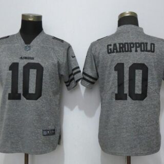 Women Nike 49ers 10 Jimmy Garoppolo Gray Gridiron Gray Women Vapor Untouchable Limited Jersey