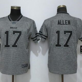 Women Nike Bills 17 Josh Allen Gray Gridiron Gray Women Vapor Untouchable Limited Jersey