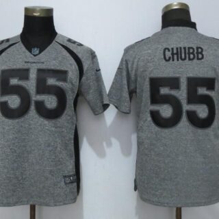 Women Nike Broncos 55 Bradley Chubb Gray Gridiron Gray Women Vapor Untouchable Limited Jersey