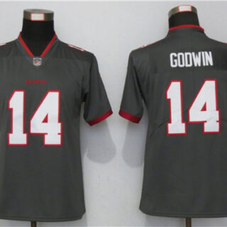 Women Nike Buccaneers 14 Chris Godwin Gray Women New 2020 Vapor Untouchable Limited Jersey