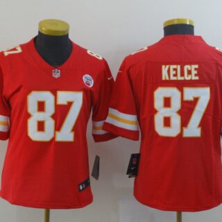 Women Nike Chiefs 87 Travis Kelce Red Women Vapor Untouchable Limited Jersey