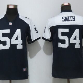 Women Nike Cowboys 54 Jaylon Smith Navy Throwback Women Vapor Untouchable Limited Jersey