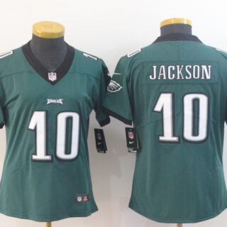 Women Nike Eagles 10 DeSean Jackson Green Women Vapor Untouchable Limited Jersey