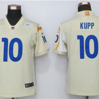 Women Nike Rams 10 Cooper Kupp Bone 2020 New Vapor Untouchable Limited Jersey