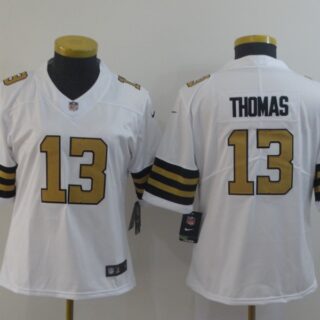 Women Nike Saints 13 Michael Thomas White Women Color Rush Limited Jersey