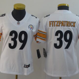 Women Nike Steelers 39 Minkah Fitzpatrick White Women Vapor Untouchable Limited Jersey