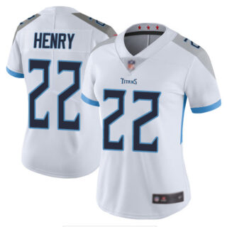 Women Nike Titans 22 Derrick Henry White Women New Vapor Untouchable Player Limited Jersey