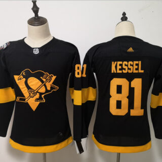 Women Penguins 81 Evgeni Kessel Black Women 2019 NHL Stadium Series Adidas Jersey