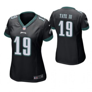 Women Philadelphia Eagles #19 Golden Tate Black Game Jersey
