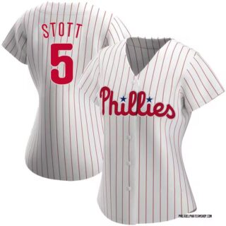 Women Philadelphia Phillies #5 Bryson Stott White Stitched Jersey