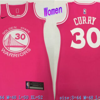 Women Warriors 30 Stephen Curry Pink Women Nike Swingman Jersey