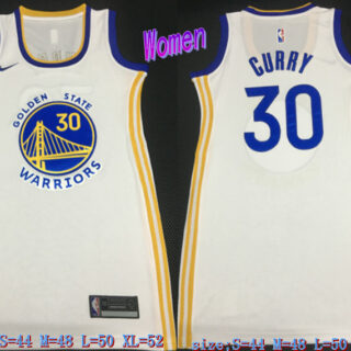 Women Warriors 30 Stephen Curry White Women Nike Swingman Jersey