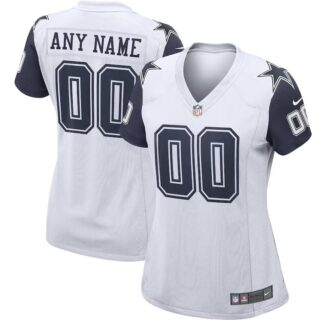 Custom Women's Dallas Cowboys Nike White Alternate Jersey