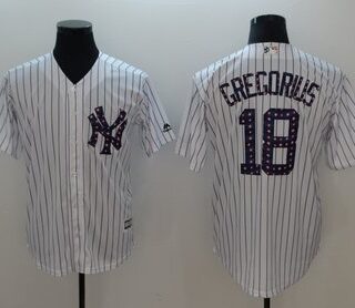 Yankees 18 Didi Gregorius White 2018 Stars & Stripes Cool Base Jersey