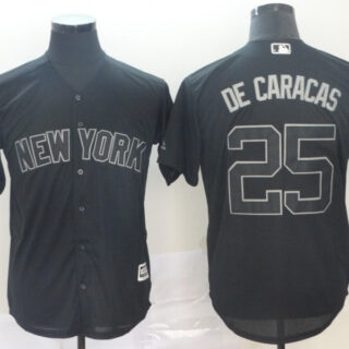 Yankees 25 Gleyber Torres De Caracas Black 2019 Players' Weekend Player Jersey