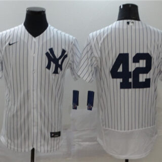 Yankees 42 Mariano Rivera White 2020 Nike Cool Base Jersey