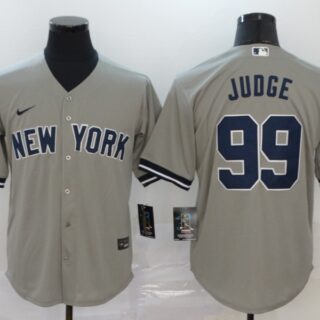 Yankees 99 Aaron Judge Gray 2020 Nike Cool Base Jersey